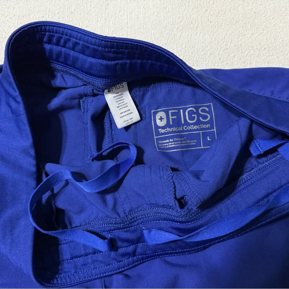 FIGS Axim Mens Large Cargo‎ Scrub Pants Technical Collection Royal Blue